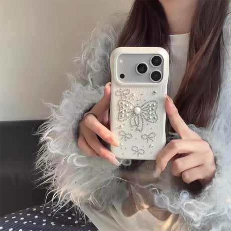 S75418 ジュエルリボンiPhoneケース