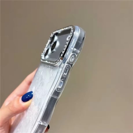 S75699 シェルストーンクリアiPhoneケース