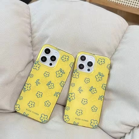 S75417 イエローフラワーiPhoneケース