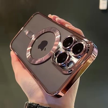 【即納商品】L62425 メタルフレームMagSafeクリアiPhoneケース