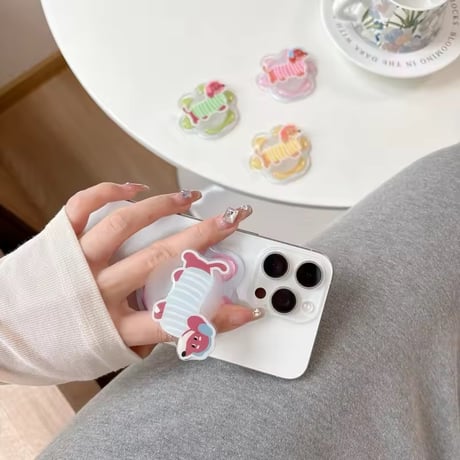P0362 MagSafe対応ダックスフンドのカラフルスマホグリップ