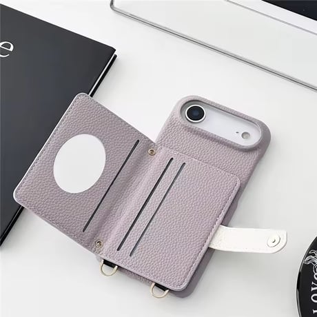 K22942 ストラップ付きカードポケット iPhoneケース