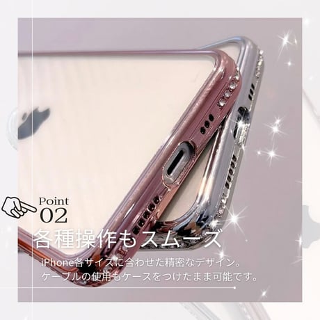 L61376 Sparkle Frame Clear Case （スパークルフレームクリアケース）