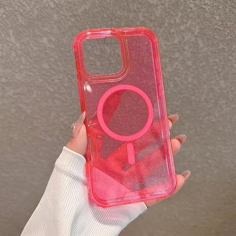 L62329 グリッタークリア MagSafe対応 iPhoneケース