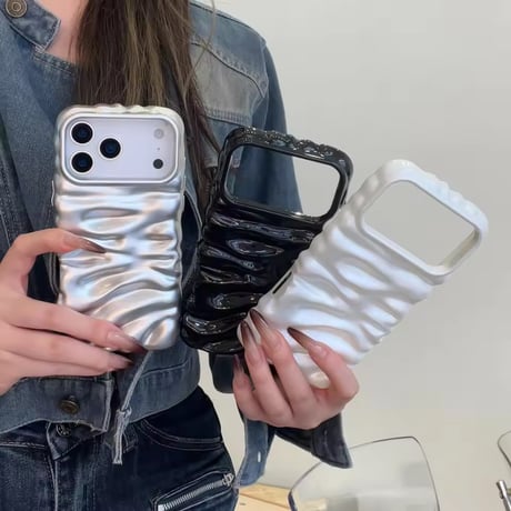 S75325 ウェーブ立体グロッシー iPhoneケース