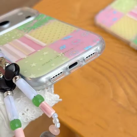 S75525 パステルパッチワークiPhoneケース
