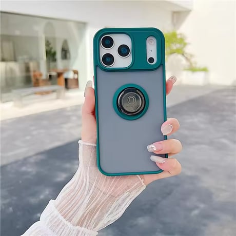 K23068 リングスタンド付きカラーフレームiPhoneケース