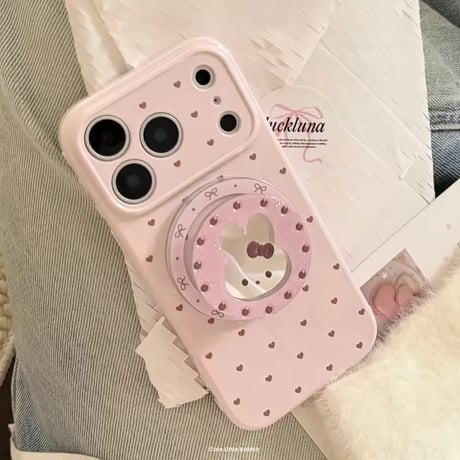K23118 ラビットハート MagSafeグリップ付き iPhoneケース