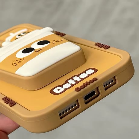 K22615 クッキーラテカップ iPhoneケース（スタンド付き）
