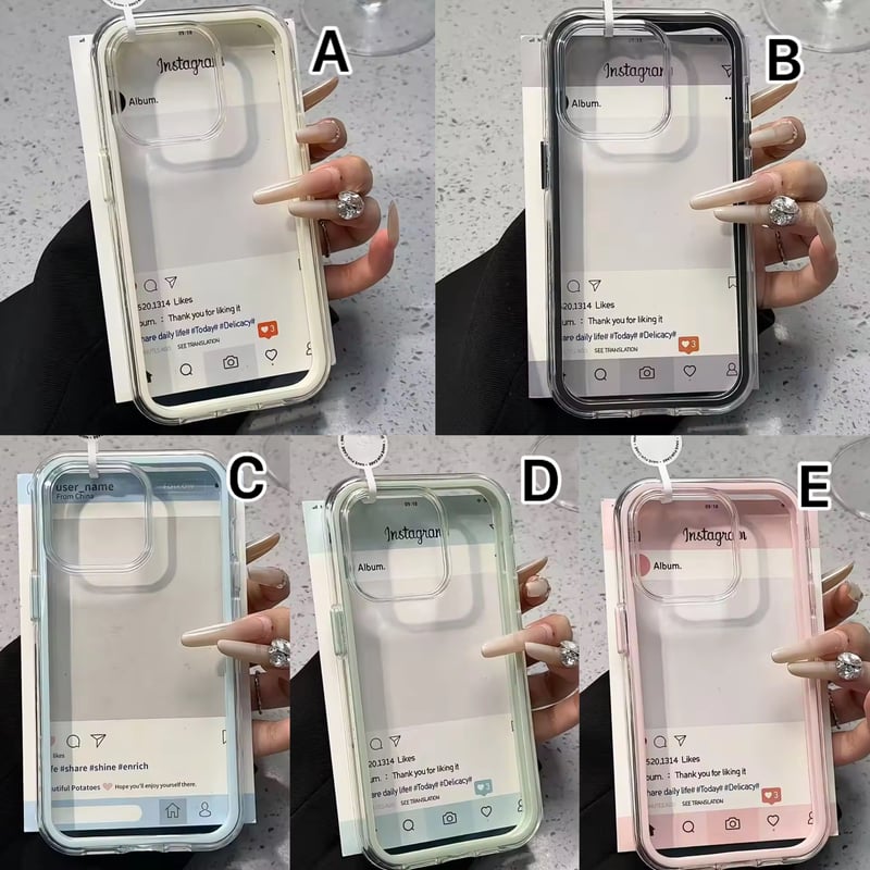 L62419 パステルフレーム クリアiPhoneケース | nanomita