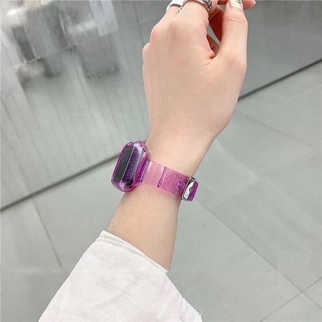 N00115 キラキラ透明バンド Apple Watchベルト