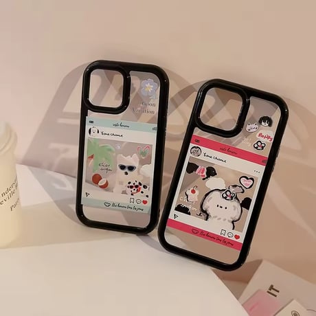 S75595 ポップフィードわんちゃんiPhoneケース