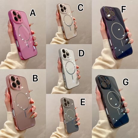 S74717 シャイニーフレーム MagSafe対応 iPhoneケース