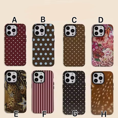 S75225 レトロドット＆パターン iPhoneケース