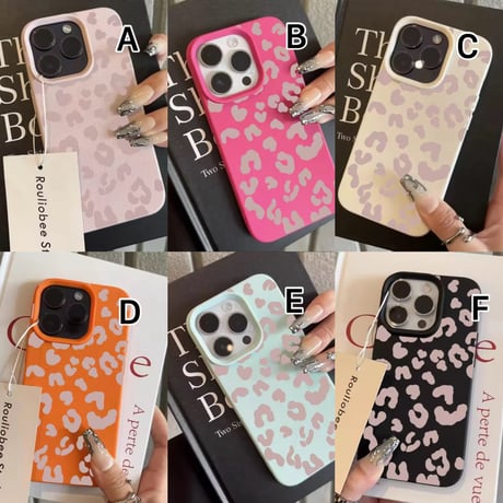 S74956 カラフルレオパード iPhoneケース