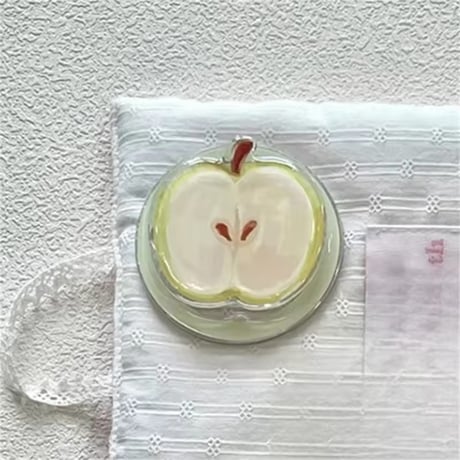 P0314 カットアップルのスマホグリップ