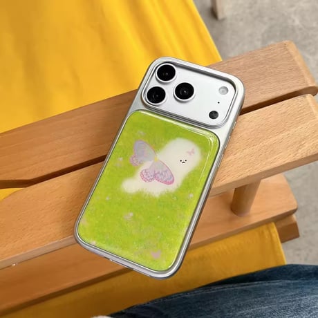 S75490 ちょうちょわんこiPhoneケース
