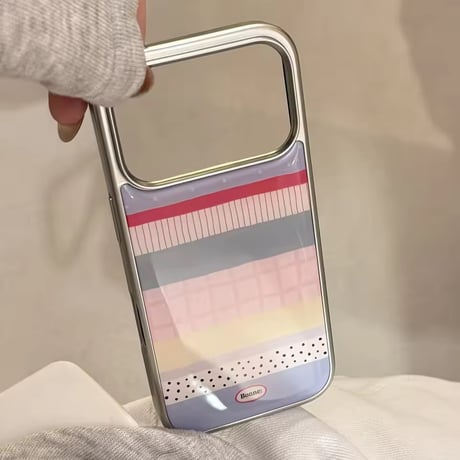 S75106 パステルミックスストライプ iPhoneケース