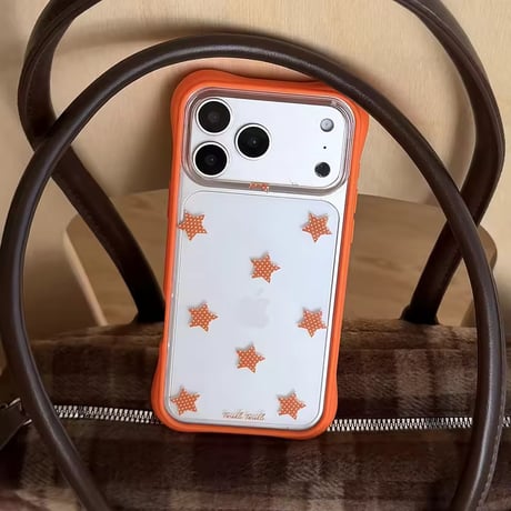 L62403 スターカラーフレームクリアiPhoneケース