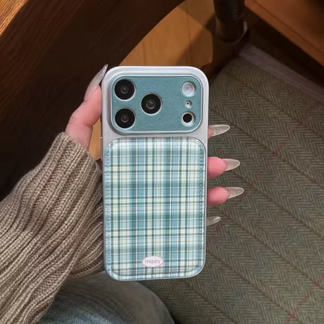 S75411 ナチュラルチェックiPhoneケース