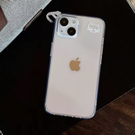 L62208 ひょっこりネコのクリアiPhoneケース