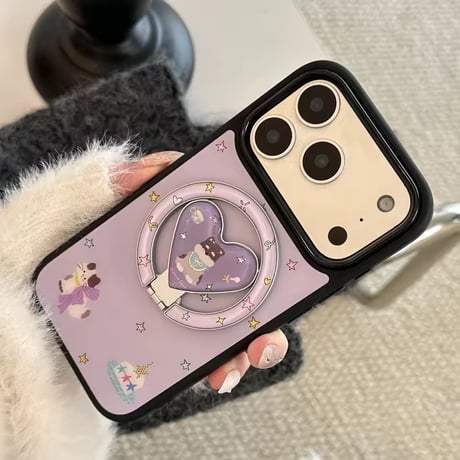 K23098 わんちゃんハートリングiPhoneケース