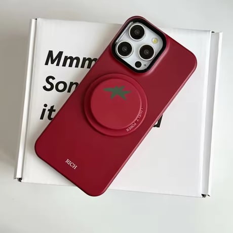 P0389 トマトモチーフ MagSafe対応スマホグリップスタンド