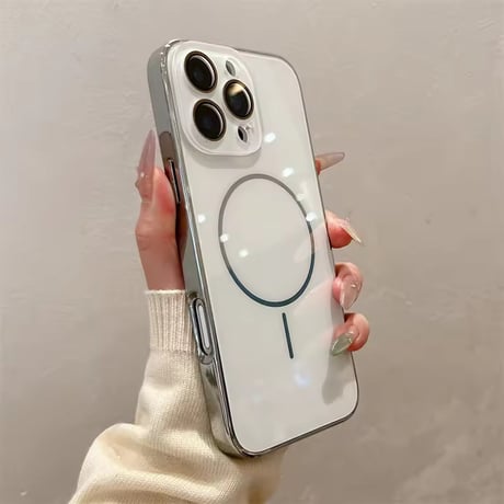 S74717 シャイニーフレーム MagSafe対応 iPhoneケース