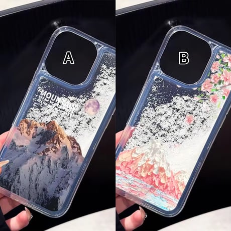 S75211 スノーマウンテン アートiPhoneケース