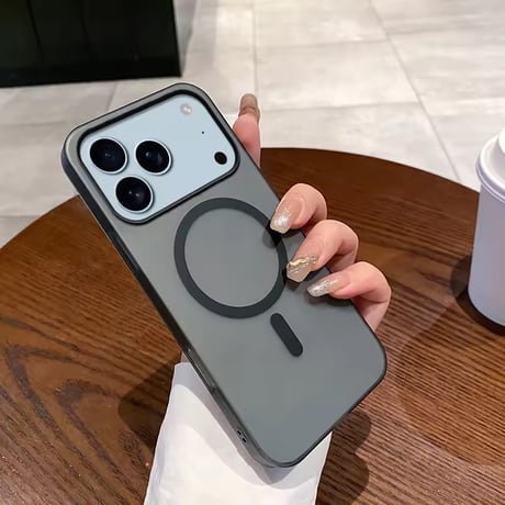 L62278 くすみカラーのマットMagSafe対応iPhoneケース
