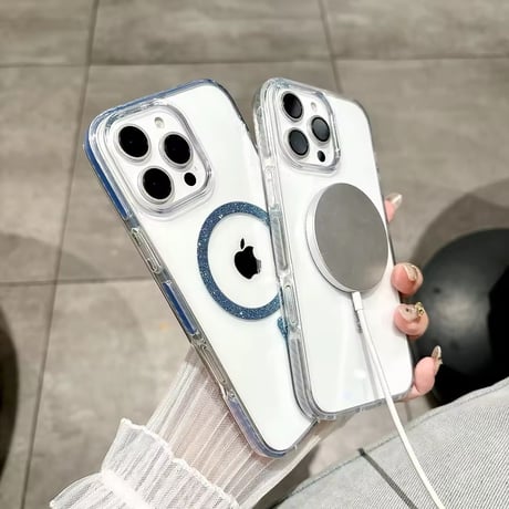 L62219 きらきらサークルMagSafe対応iPhoneケース