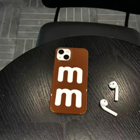 S74162 チョコ風ロゴデザイン iPhoneケース