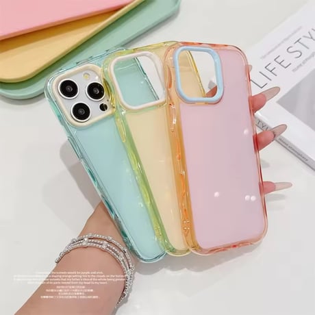 S75406 パステルフレームカラーiPhoneケース