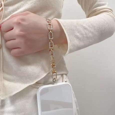 P0400 ジュエルチェーンハンドストラップ
