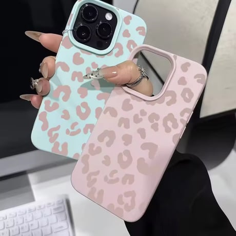 S74956 カラフルレオパード iPhoneケース