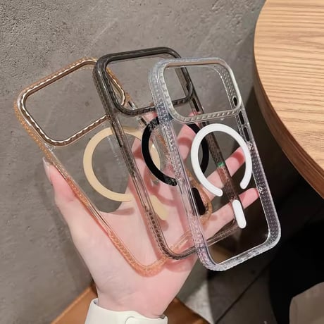 L62317 クリアフレーム MagSafe対応 iPhoneケース