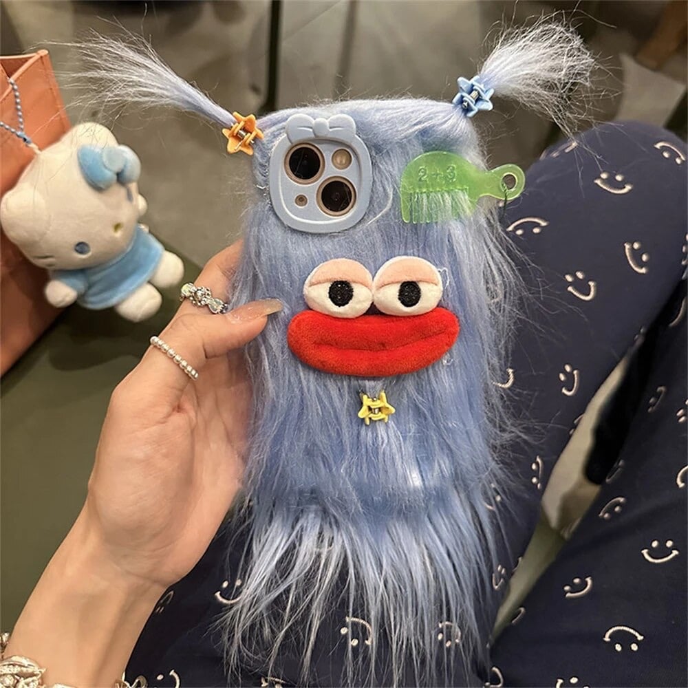 S73744 ふわもこモンスター iPhoneケース | nanomita