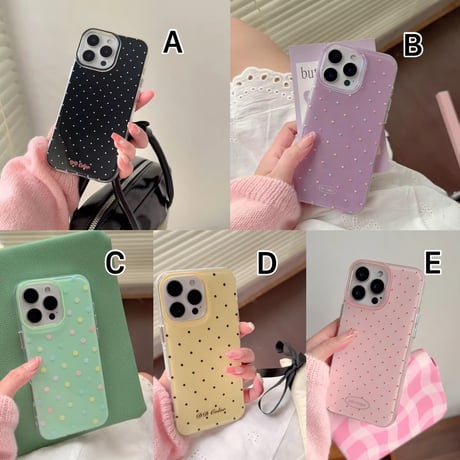 S74735 カラードットデザイン iPhoneケース