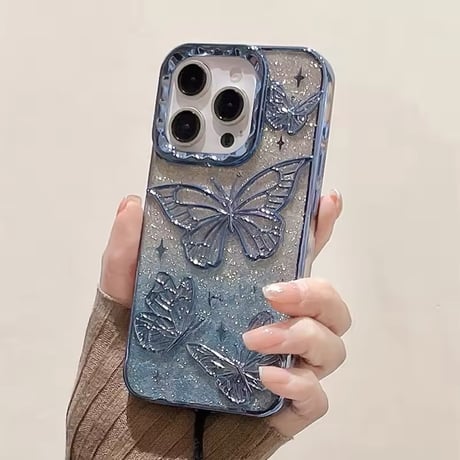 S74339 グリッターバタフライ iPhoneケース