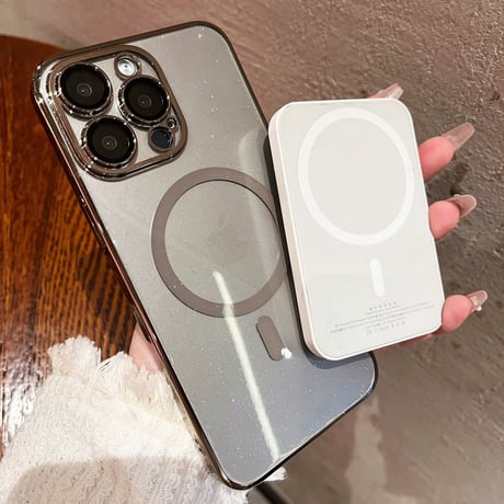 L62467 シャイニーラメクリアiPhoneケース