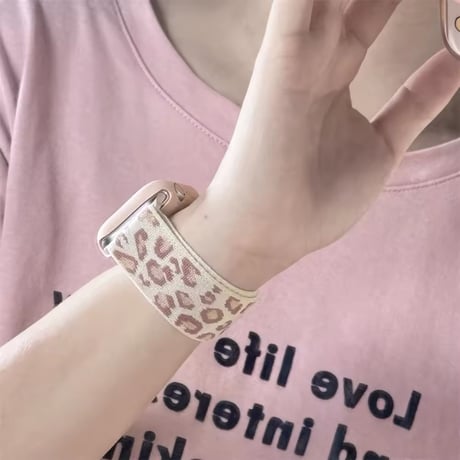 N00173 アニマル柄ジャガード Apple Watchバンド