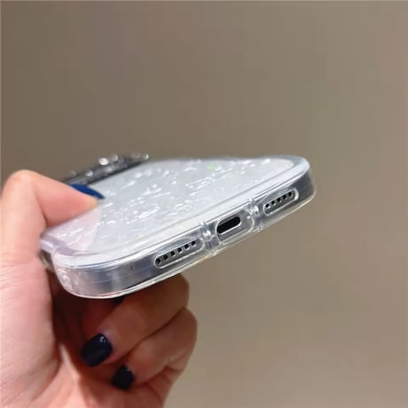 S75699 シェルストーンクリアiPhoneケース