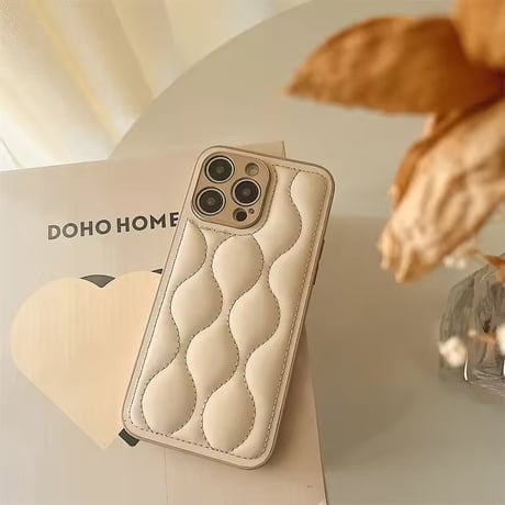 S74337 ふわモコキルティングiPhoneケース