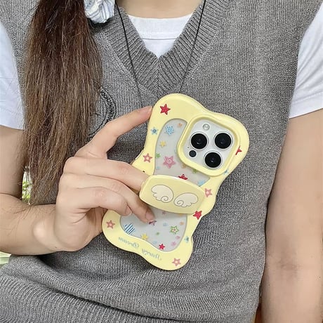 K22850 エンジェルウィングスタンド付きiPhoneケース