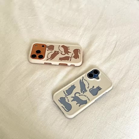 S75187 ゆるねこシルエット iPhoneケース