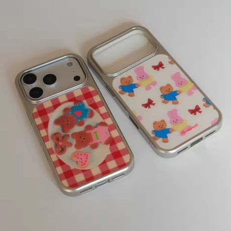 S75298 ベア＆フレンズ イラストiPhoneケース