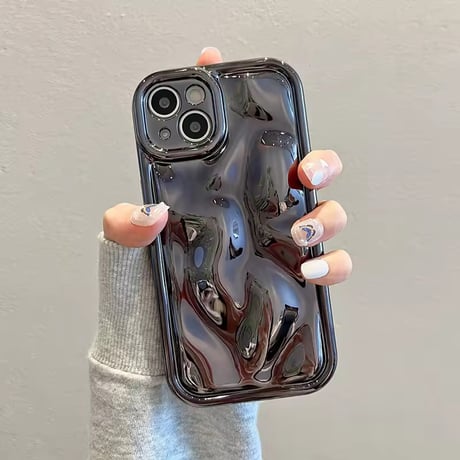 S74884 メタリックウェーブミラー iPhoneケース