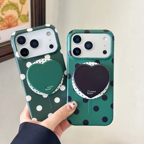 K23105 ハートグリップ MagSafe対応ドットiPhoneケース