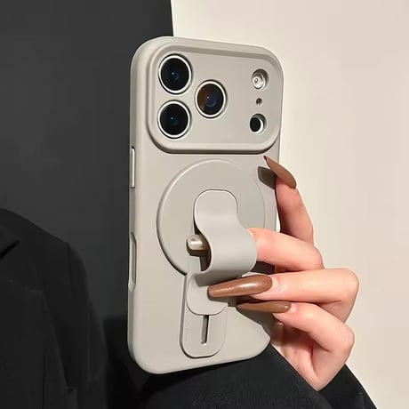 K23074 MagSafeグリップ付きシリコンiPhoneケース