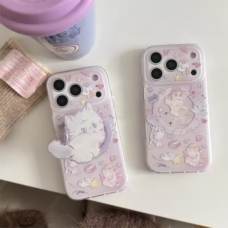 K22994 ゆめねこパステル MagSafeソケット付き iPhoneケース